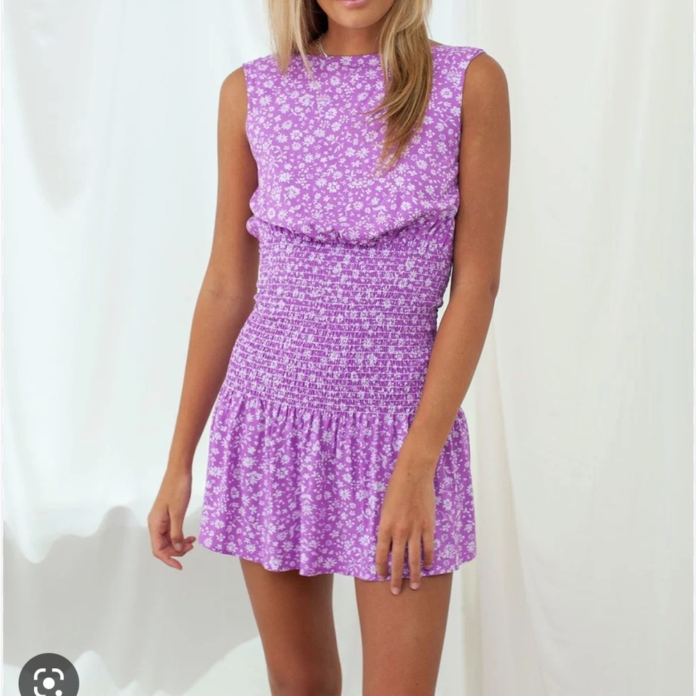Backless Floral Dress
